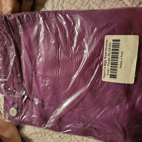 Swankaposh 3X (22) Superga High waist stretch Jeans~Purple - Picture 4 of 8